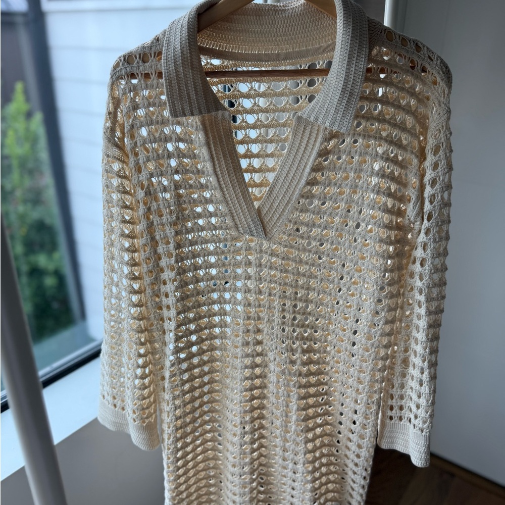 Elegant Cream Knit Sweater